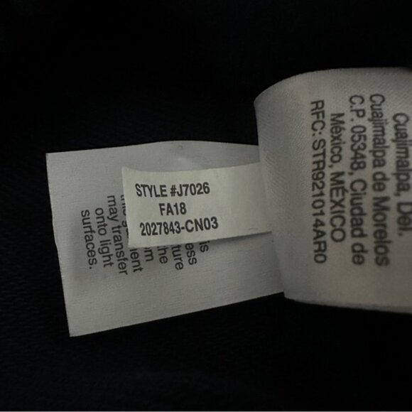 J.Crew Mens Sweatshirt Half-Zip Navy Blue Jacket French Terry Pullover Mock Neck - Picture 7 of 11